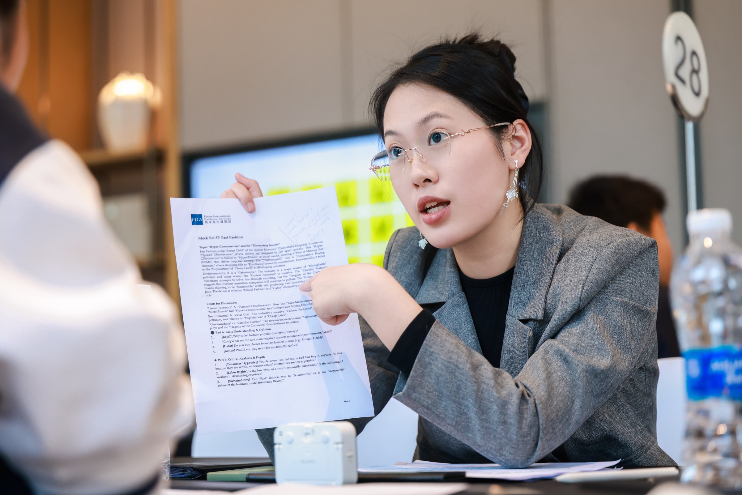 A reviewer discussing a written project method